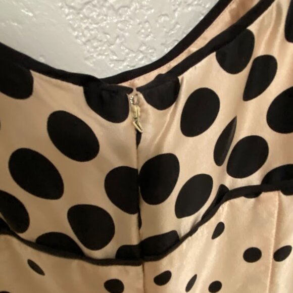 Vintage bebe dress - light pink w/ black polka dots - Picture 7 of 7